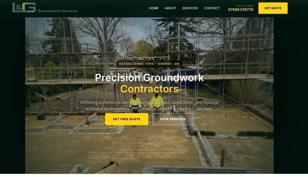 LG Groundworks website project