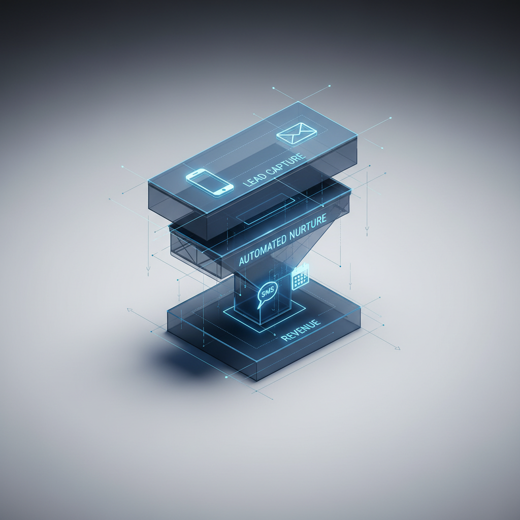 Diagram showing the Nexus infrastructure layers: Capture, Nurture, and Revenue.