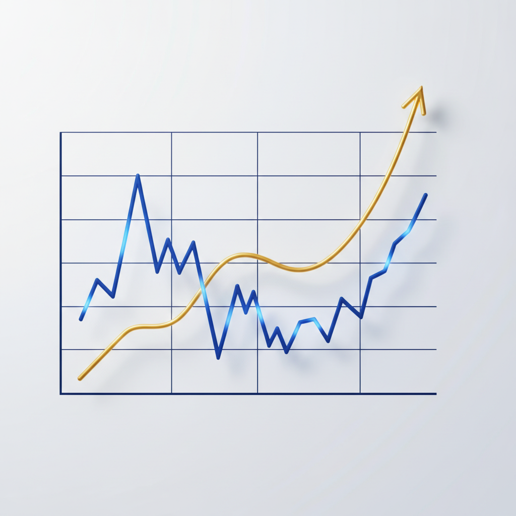 Graph showing revenue stability through infrastructure vs chaotic growth